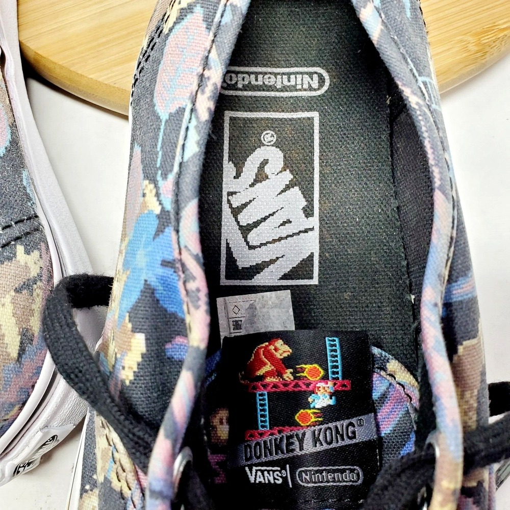 Vans Nintendo Donkey‎ Kong Shoes Womens 8 Low Faded Lace Up Authentic Mens 6.5 - Picture 15 of 16